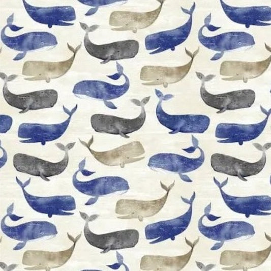 Everything Whale be Ok Quilting Cotton - MookyPookyandMuffin