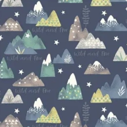 Wild and Free Mountains Custom Baby and Toddler Bedding - MookyPookyandMuffin