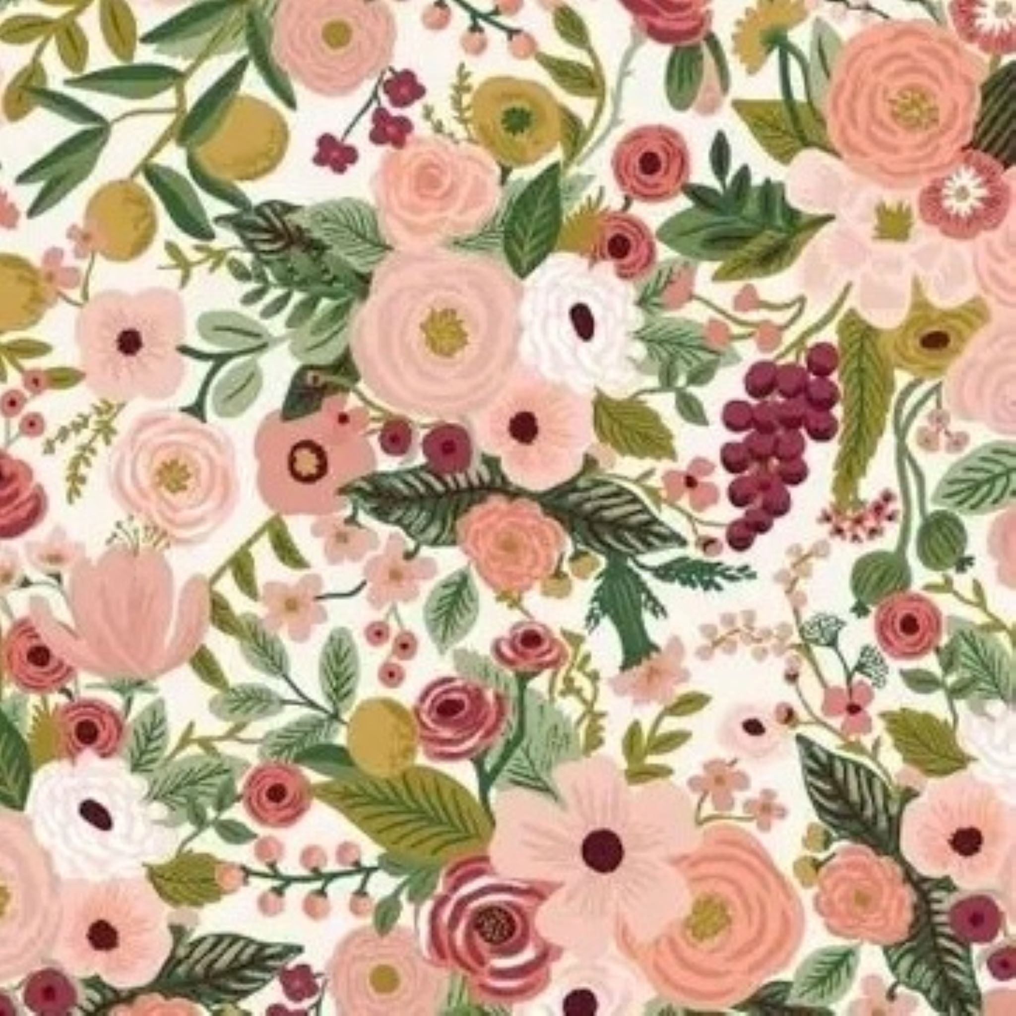 Garden Party Rose Fabric - MookyPookyandMuffin