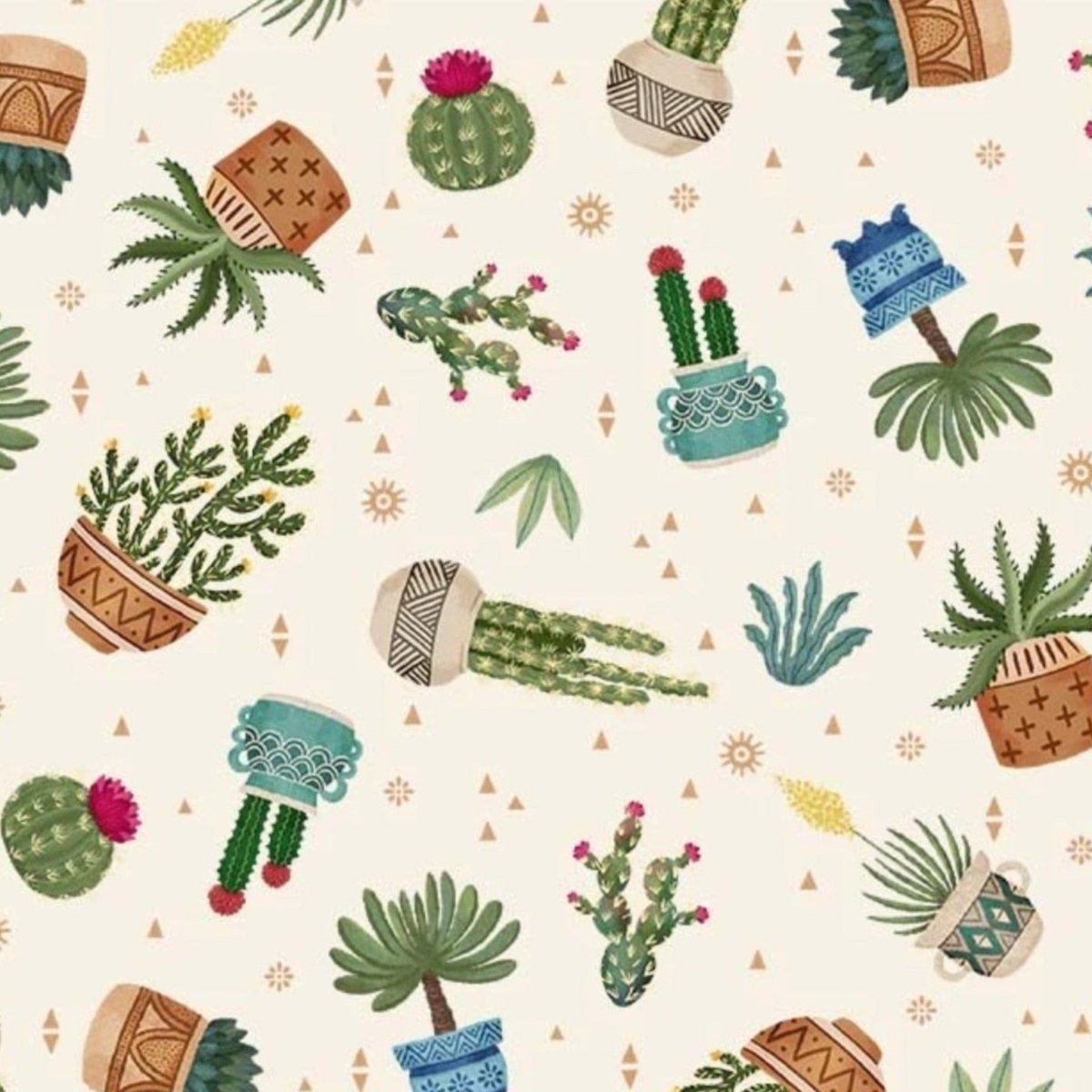 Cactus Plants Quilting Cotton - MookyPookyandMuffin