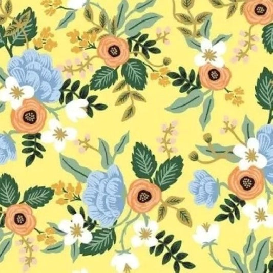 Rifle Paper Co Primavera Birch Yellow Fabric - MookyPookyandMuffin