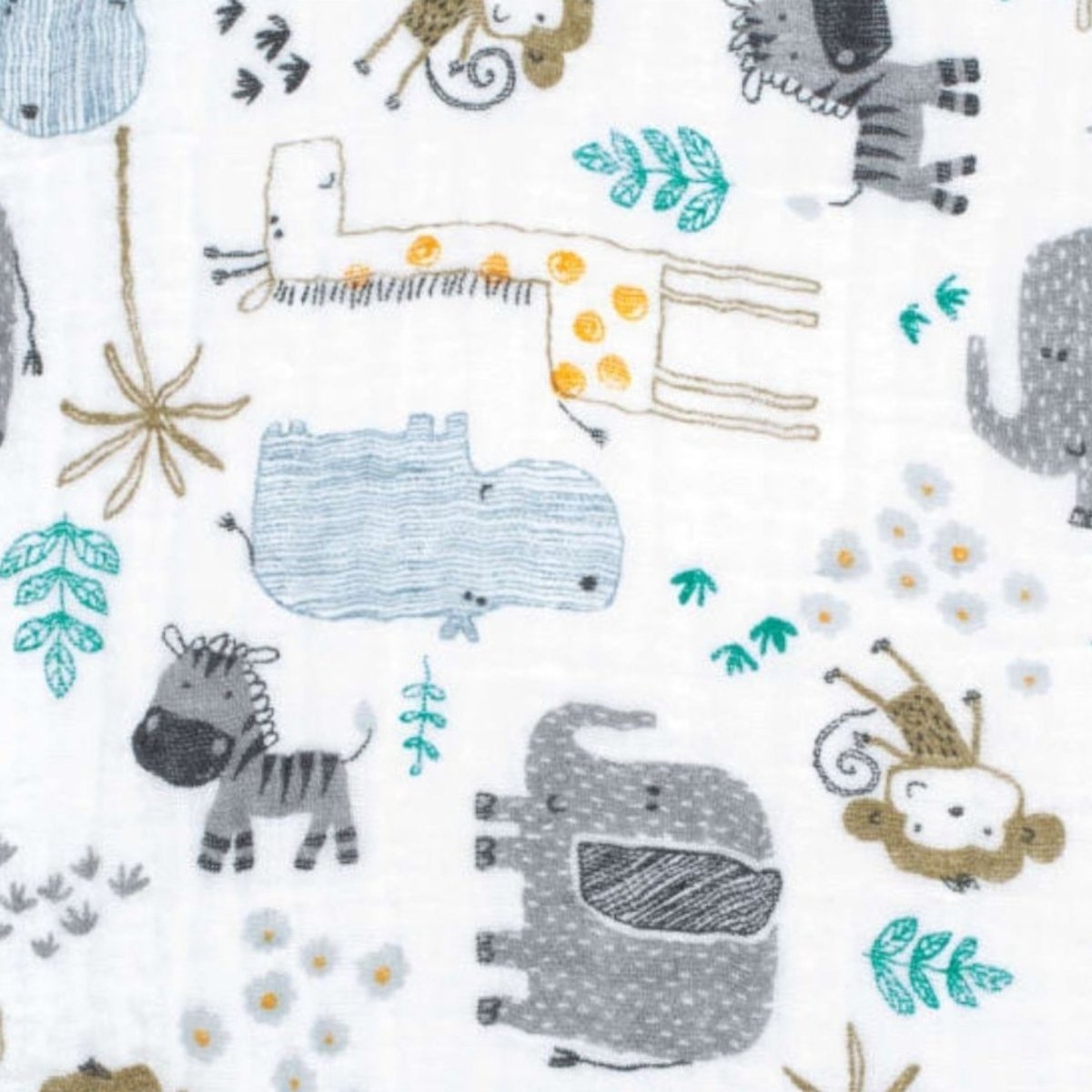 Safari Animal Swaddle Blanket - MookyPookyandMuffin