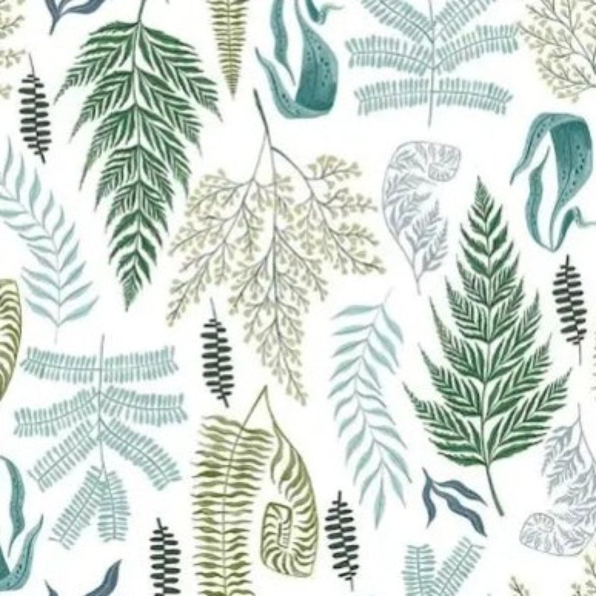 White Fronds Custom Baby and Toddler Bedding - MookyPookyandMuffin